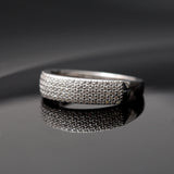 Bague argent Rhodié garanti rectangle