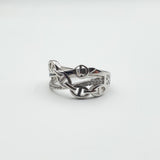 Bague Argent Rhodié Garanti tif tendance grain de café