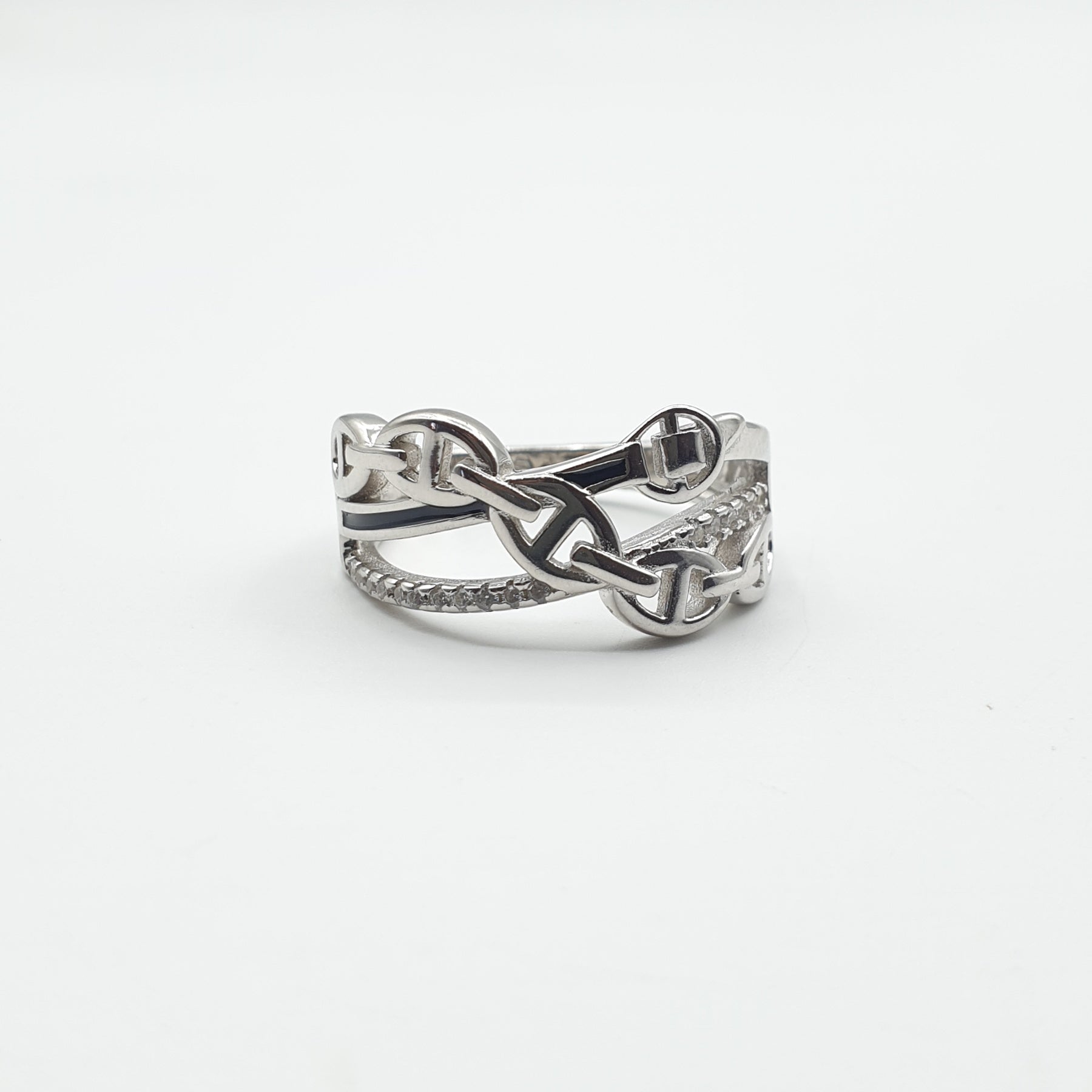 Bague Argent Rhodié Garanti tif tendance grain de café