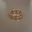 Bague acier garanti inoxydable anneau américain rose gold