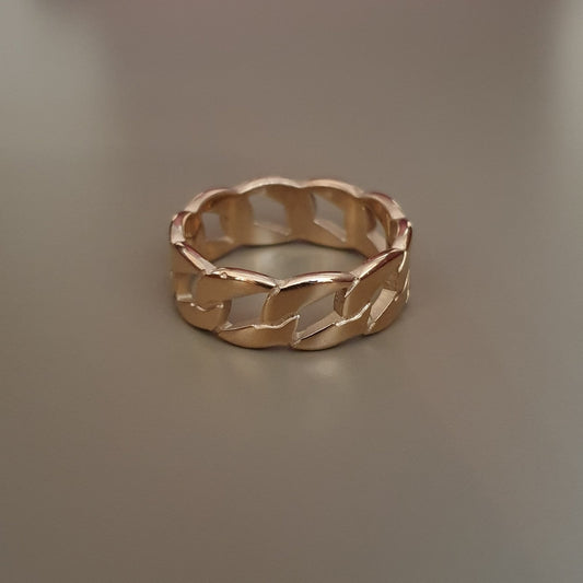 Bague acier garanti inoxydable anneau américain rose gold
