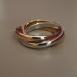 Bague acier garanti inoxydable triples anneaux DAR