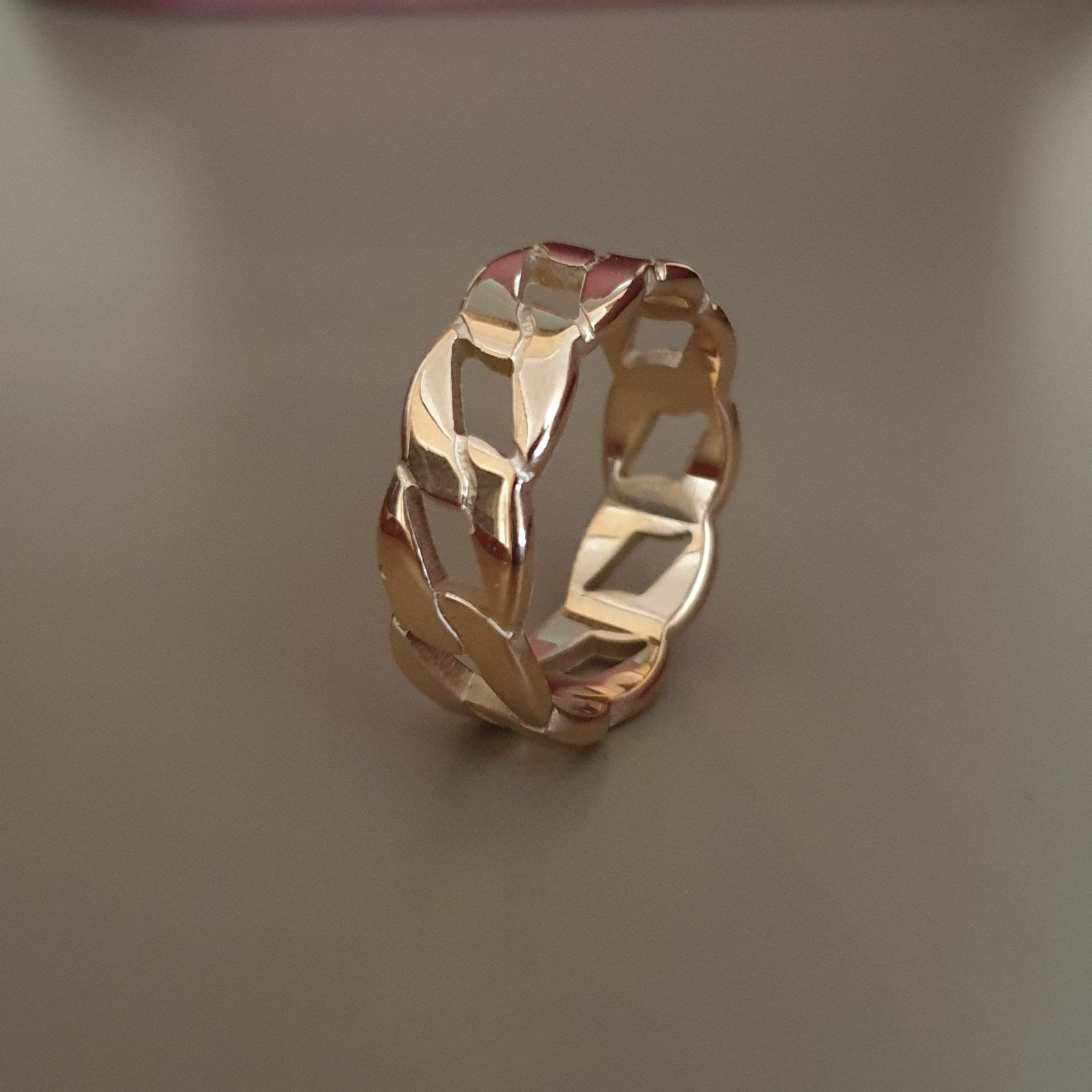 Bague acier garanti inoxydable anneau américain rose gold