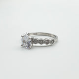 Bague  Argent Rhodié Garanti solitaire زخرفة soldeargent - 40%