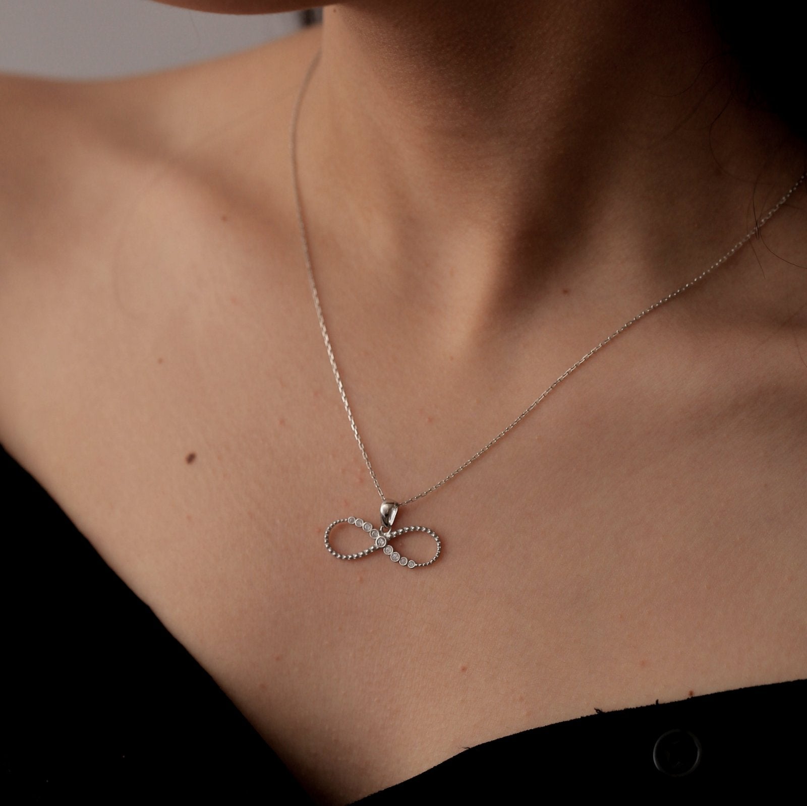 Collier Argent Rhodié Garanti soldeargent - 40% infinity fine