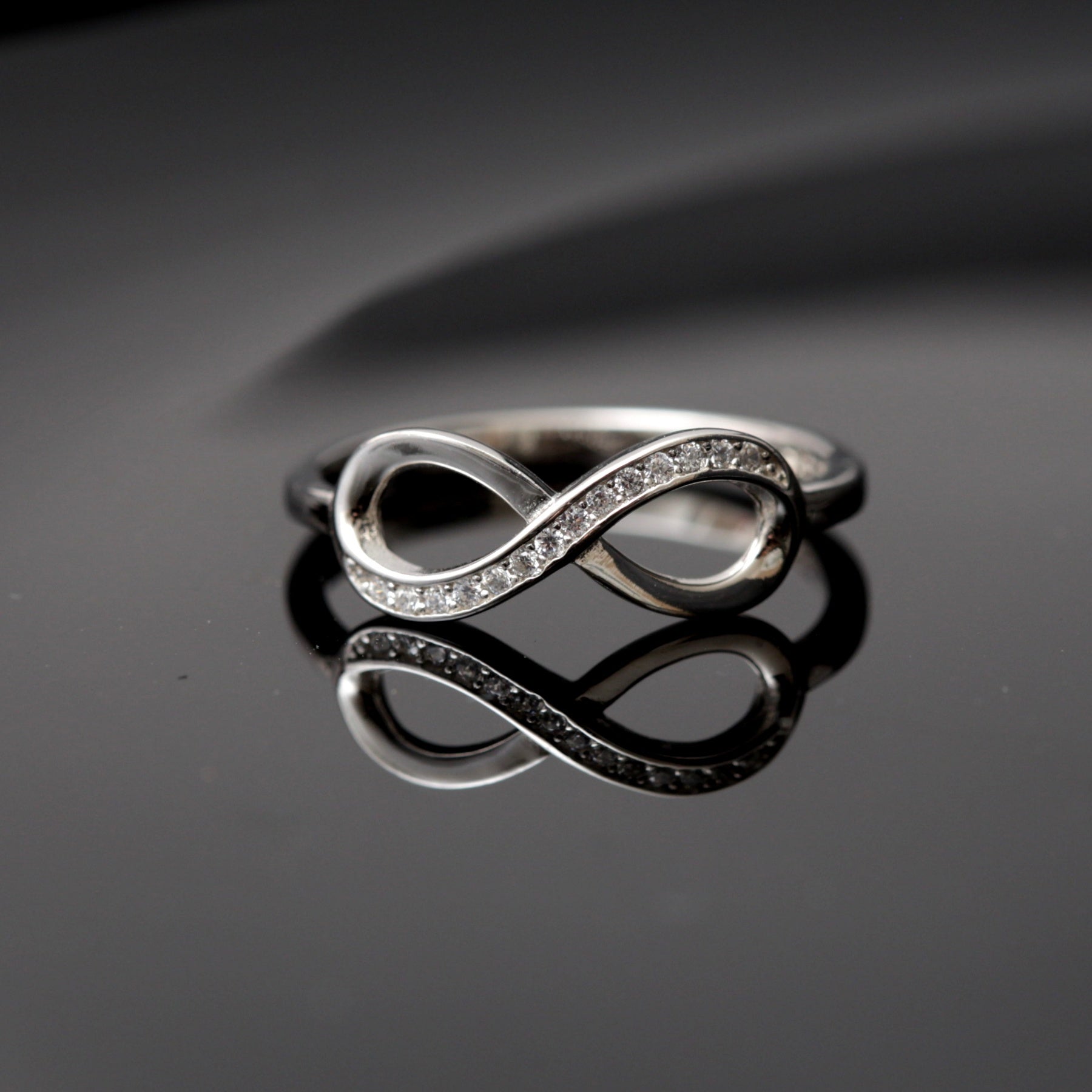 Bague argent Rhodié garanti infinity
