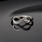 Bague argent Rhodié garanti infinity