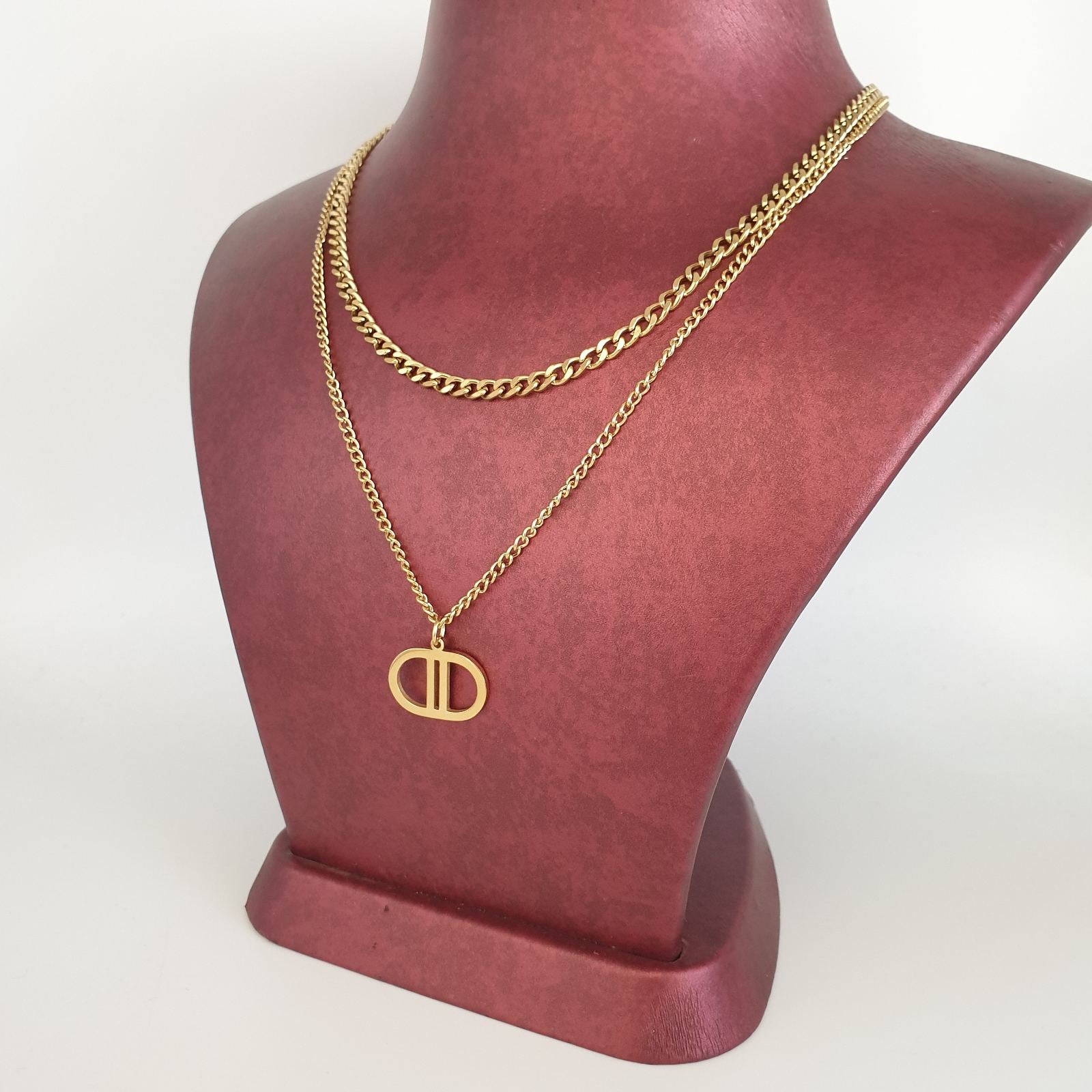 Collier acier garanti inoxydable double D – Ilyes Bijoux