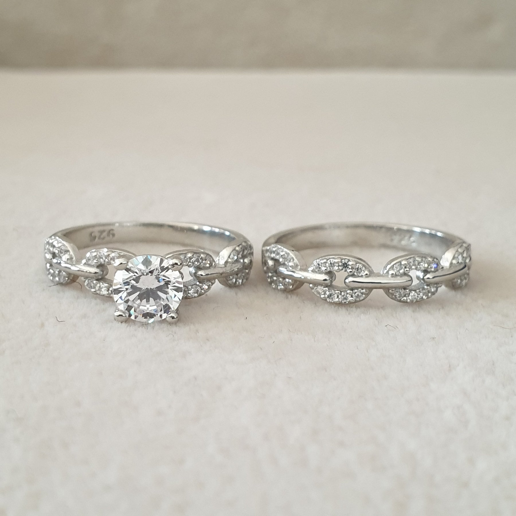 Bague alliance Argent Rhodié Garanti  modèle grain de café soldeargent - 40%