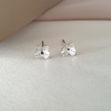 Boucle d'oreille xp tendance pierre swarowski papillon blanc