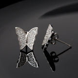 Boucle d'oreille argent Rhodié garanti papillon New