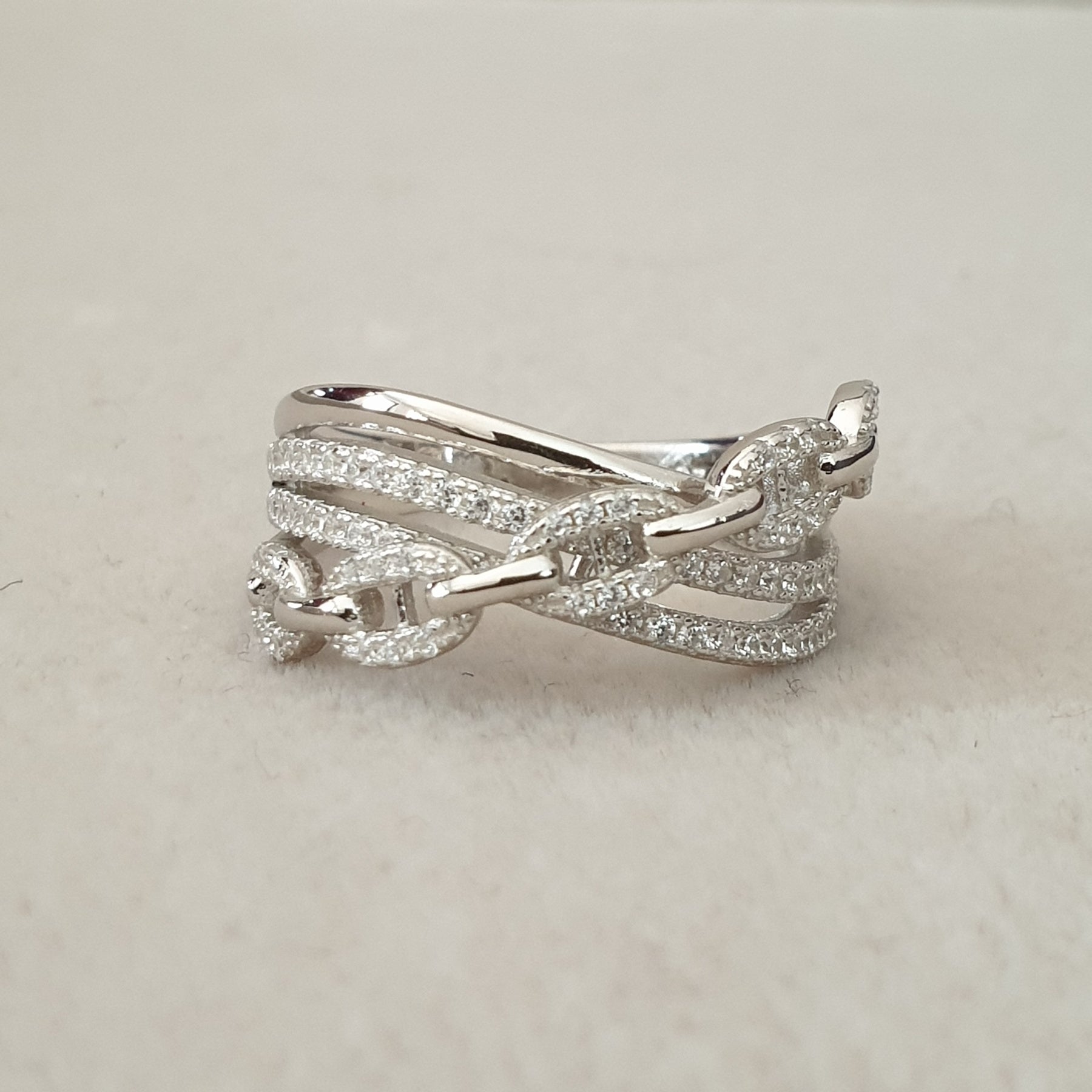Bague Argent Rhodié Garanti modèle tif tendance 4 soldeargent - 40%