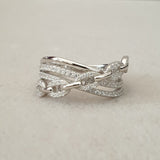 Bague Argent Rhodié Garanti modèle tif tendance 4 soldeargent - 40%