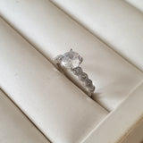 Bague  Argent Rhodié Garanti solitaire زخرفة soldeargent - 40%