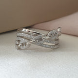 Bague Argent Rhodié Garanti modèle tif tendance 4 soldeargent - 40%