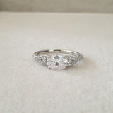 Bague Argent Rhodié Garanti solitaire pierre ovale soldeargent - 40%