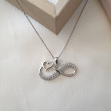 Collier Argent Rhodié Garanti soldeargent - 40%  infinity cœur