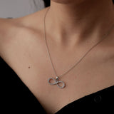 Collier Argent Rhodié Garanti soldeargent - 40%  infinity 3 pierres