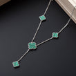 Collier argent Rhodié Garanti trèfle vert 3 soldeargent - 40%
