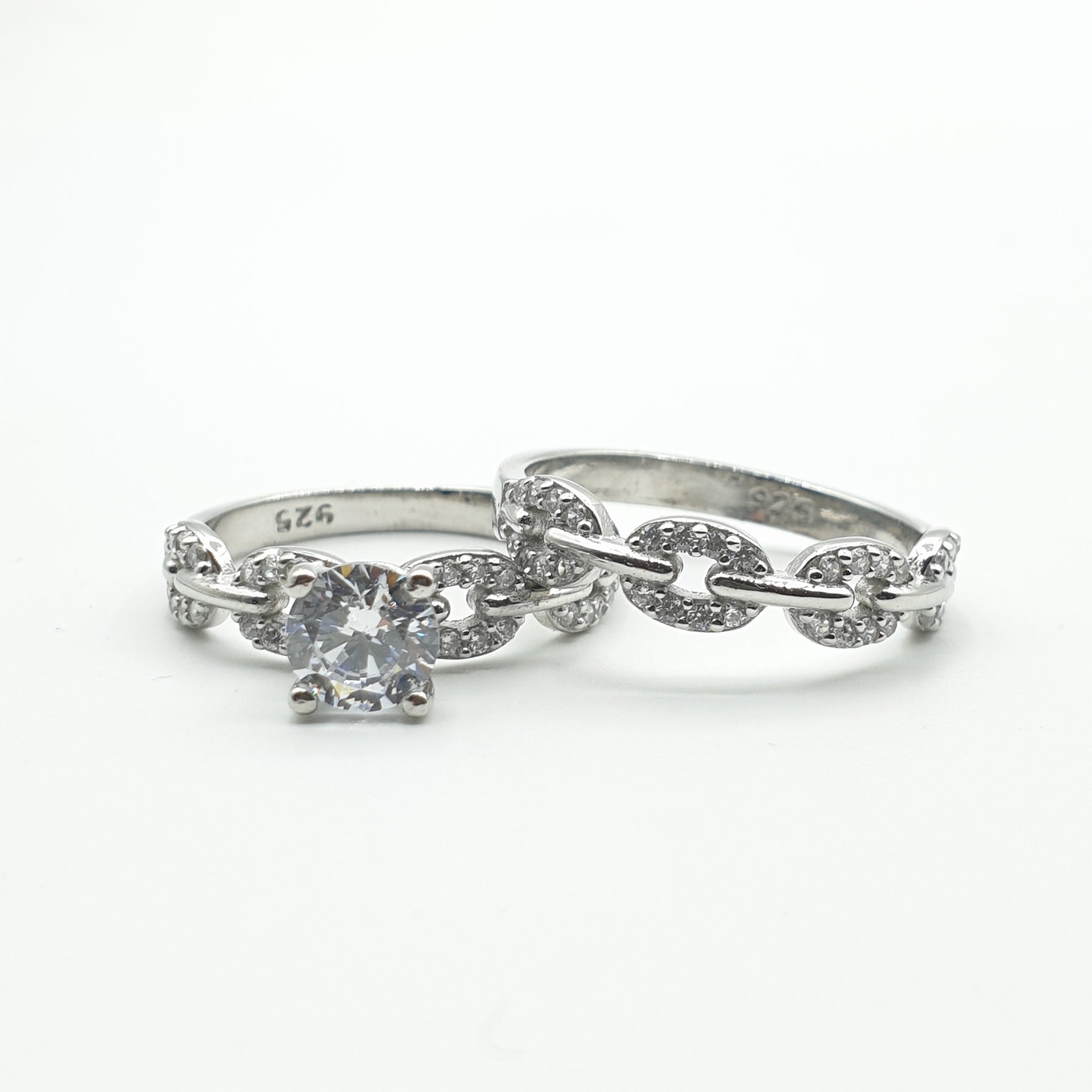 Bague alliance Argent Rhodié Garanti  modèle grain de café soldeargent - 40%