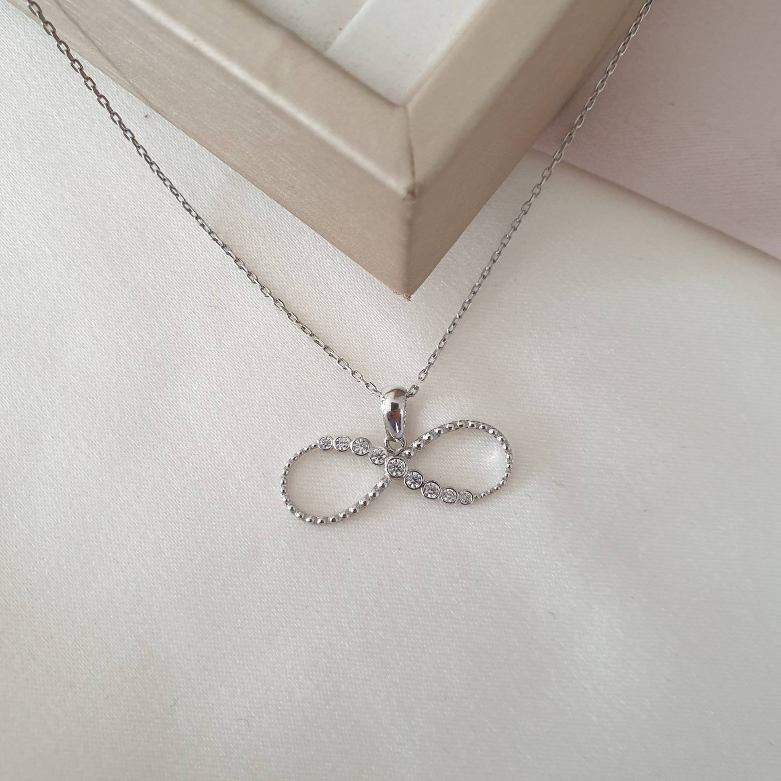 Collier Argent Rhodié Garanti soldeargent - 40% infinity fine