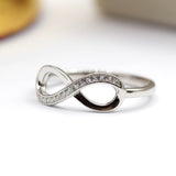 Bague argent Rhodié garanti infinity