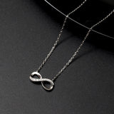 Collier argent Rhodié Garanti infinity