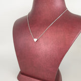 Collier acier garanti inoxydable petit cœur argenté