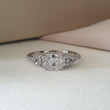 Bague Argent Rhodié Garanti solitaire pierre ovale soldeargent - 40%