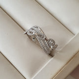 Bague Argent Rhodié Garanti modèle tif tendance 4 soldeargent - 40%