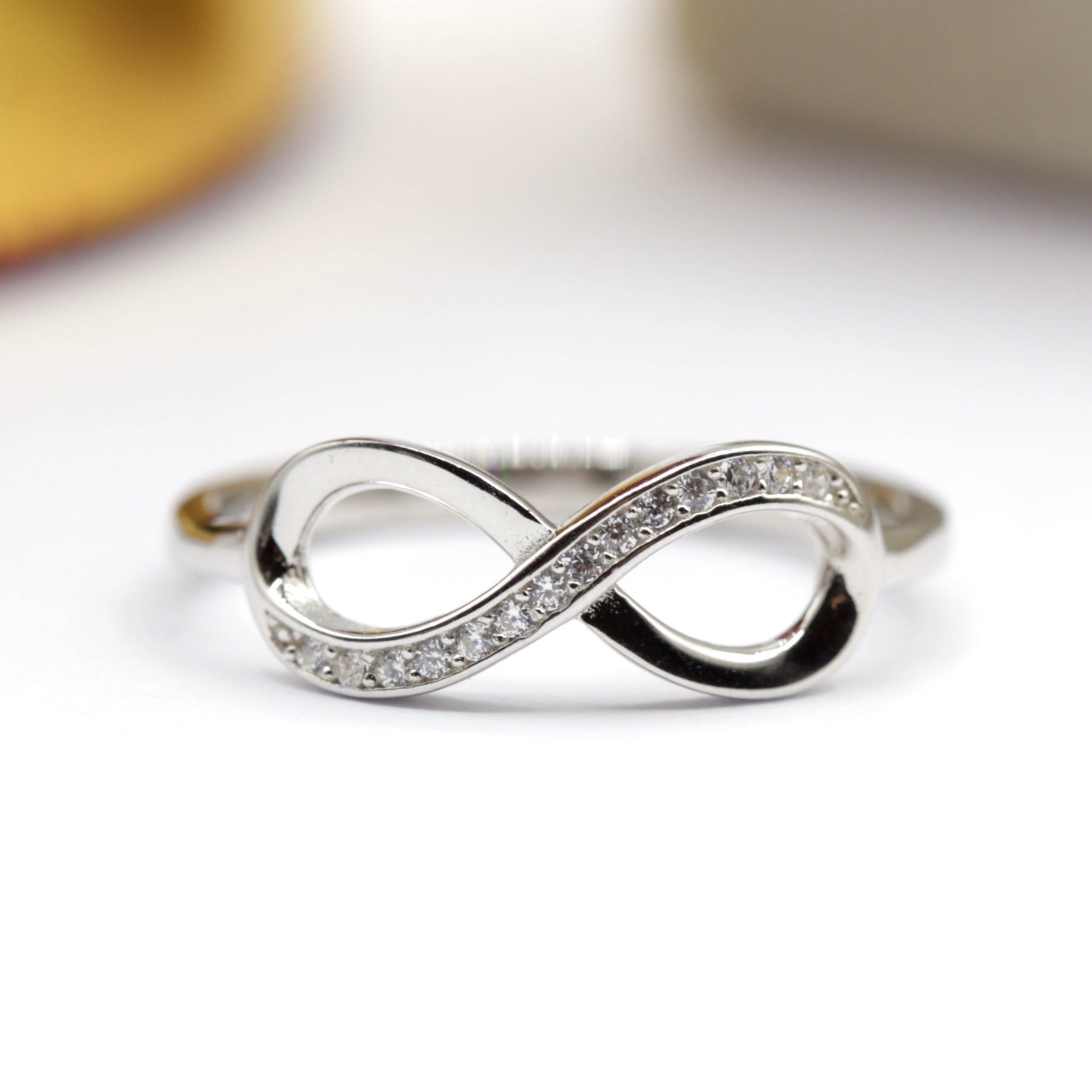 Bague argent Rhodié garanti infinity