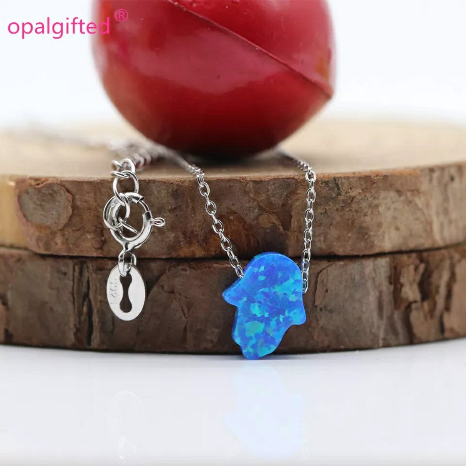 Collier délicat en opale de feu, pierre cz brillante, pendentif Collier délicat en opale de feu, pierre cz brillante, pendentif