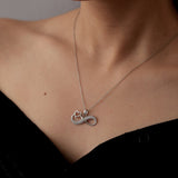 Collier Argent Rhodié Garanti soldeargent - 40%  infinity cœur