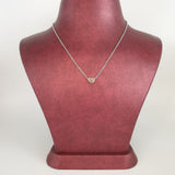 Collier acier garanti inoxydable petit cœur argenté