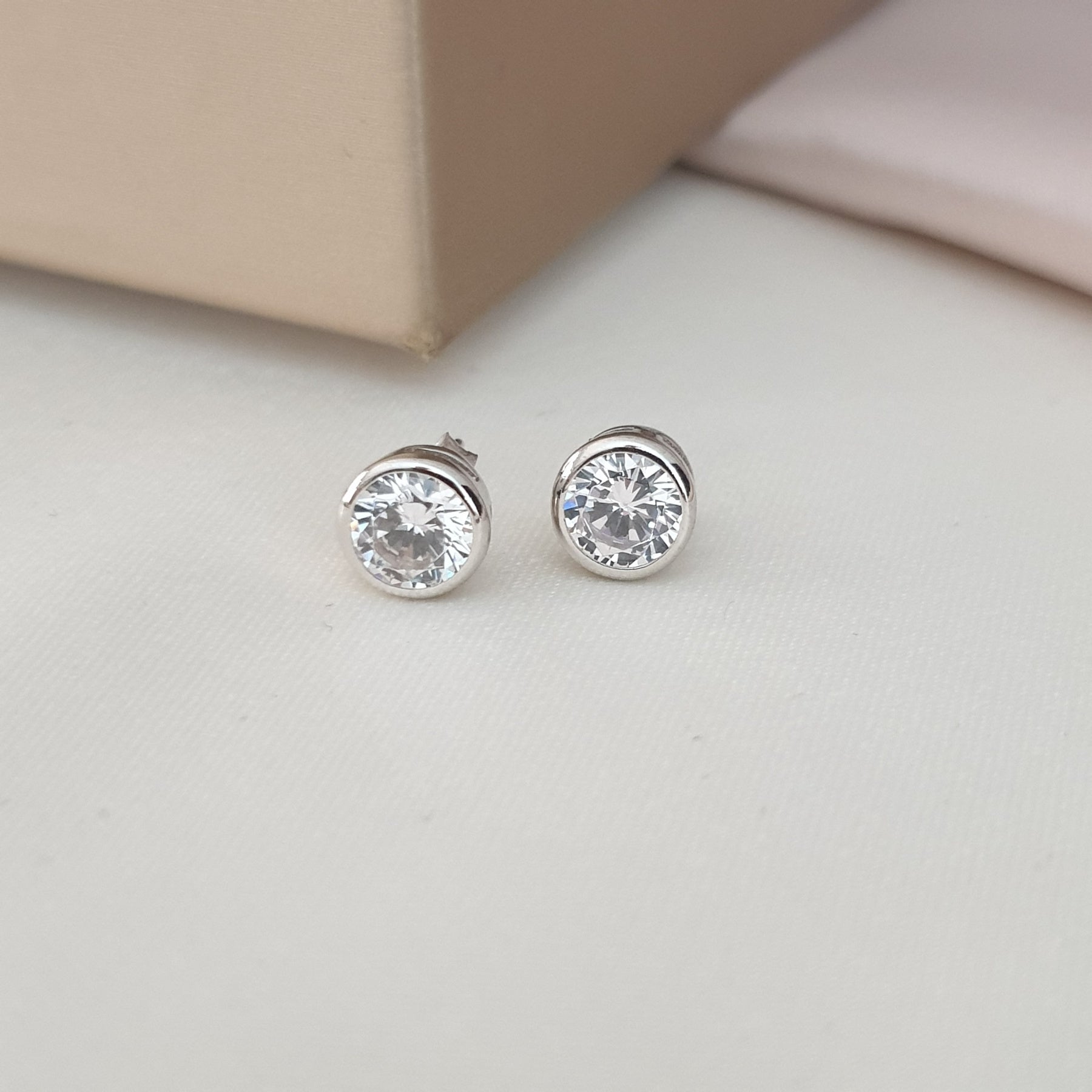 Boucle d'oreille argent Rhodié garanti the stone