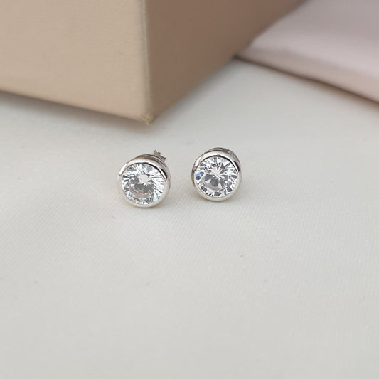 Boucle d'oreille argent Rhodié garanti the stone
