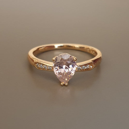 Bague xp tendance  pierre amande rose