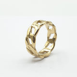 Bague acier garanti inoxydable anneau américain tendance dorée