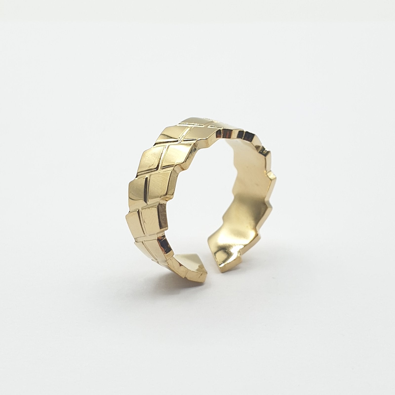 Bague acier garanti inoxydable anneau tendance ouvert ajustable