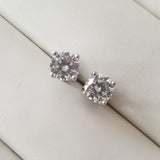 Boucles d'oreilles Argent Rhodié Garanti soldeargent - 40% la pierre simple