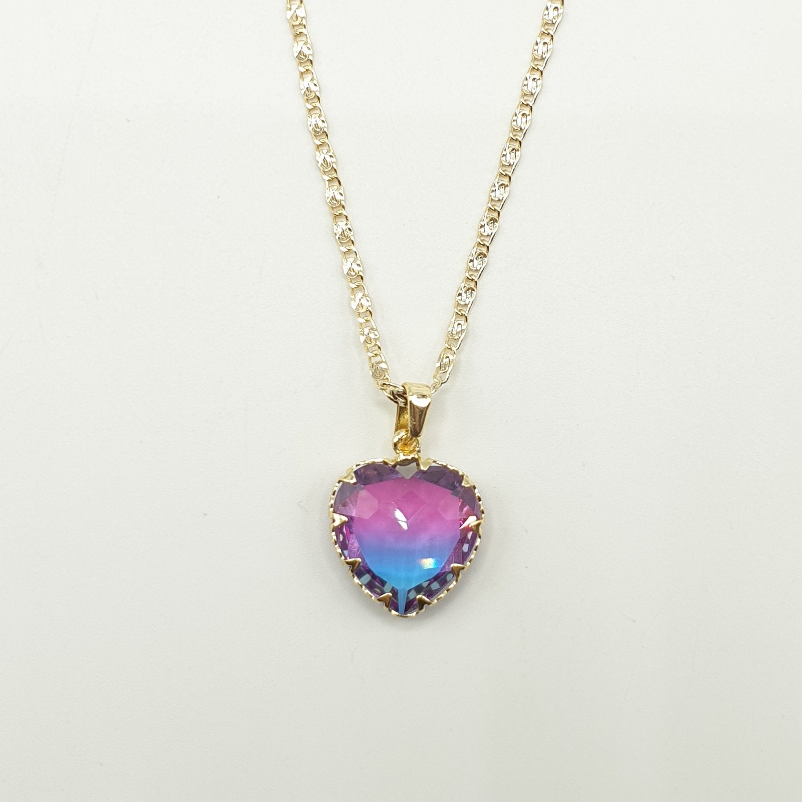 Collier bijoux de fantaisie cristal 🔮 cœur nuancé promo 2 a ‎500