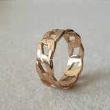 Bague acier garanti inoxydable anneau américain rose gold
