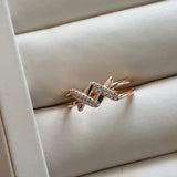 Bague xp tendance Plaqué or Xuping double X