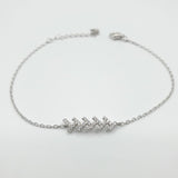 Gourmette Argent Rhodié Garanti zigzag