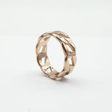 Bague acier garanti inoxydable anneau américain rose gold