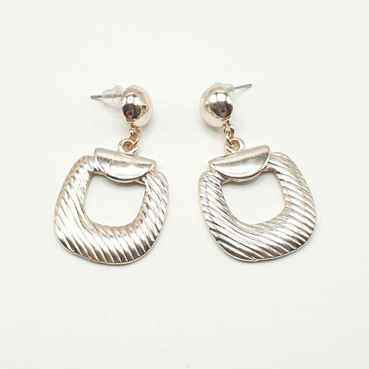 Boucle d'oreille bijoux de fantaisie tendance rose gold