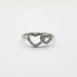 Bague Argent Rhodié Garanti the couple of hearts soldeargent - 40%