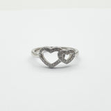 Bague Argent Rhodié Garanti the couple of hearts soldeargent - 40%