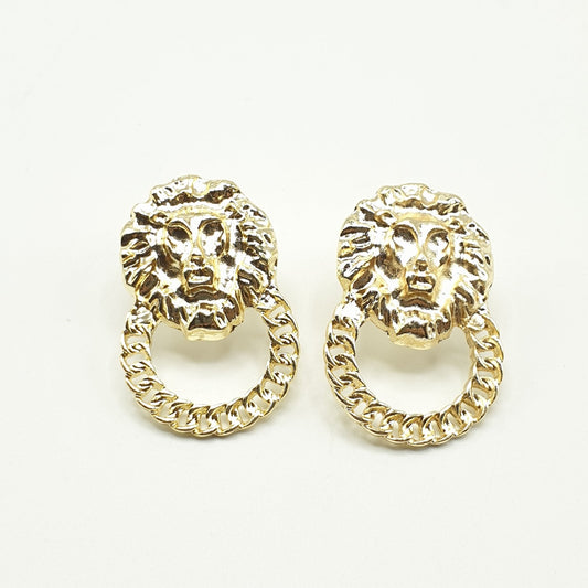 Boucle d'oreille bijoux de fantaisie tendance lion