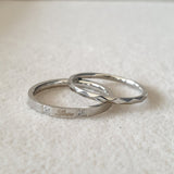 Bague acier garanti inoxydable double anneaux séparés love argenté